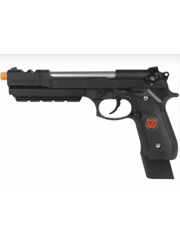 PISTOLA AIRSOFT GBB M92 BARRY BUTTON BLACK FULL METAL
